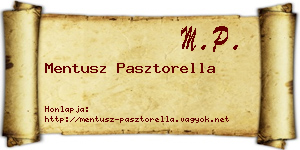 Mentusz Pasztorella névjegykártya